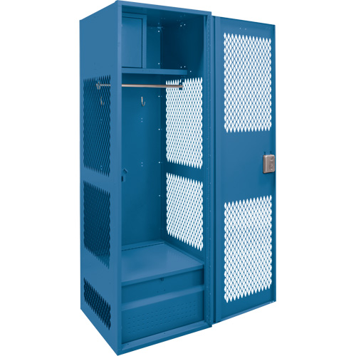 Casier pour &eacute;quipement avec porte, Acier, 24" la x 18" p x 72" h, Bleu fonc&eacute; Air Extreme Inc.
