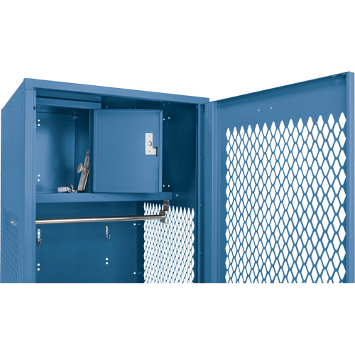 Casier pour &eacute;quipement avec porte, Acier, 24" la x 18" p x 72" h, Bleu fonc&eacute; Air Extreme Inc.