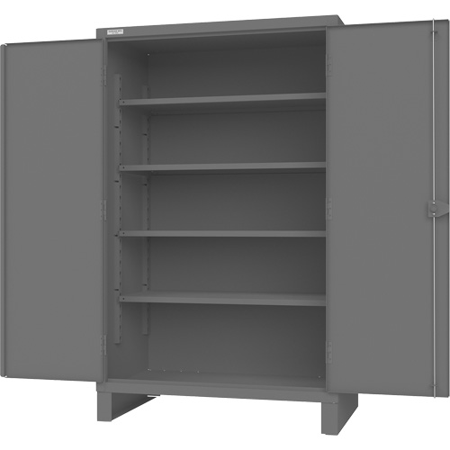 Cabinet with Recessed Pegboard Doors, Steel, 4 Shelves, 78" H x 48" W x 30" D, Grey Air Extreme Inc.