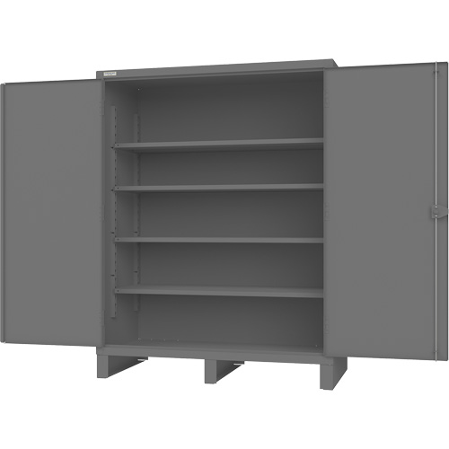Armoire avec portes encastr&eacute;es, Acier, 4 Tablettes, 78" h x 60" la x 30" P, Gris Air Extreme Inc.