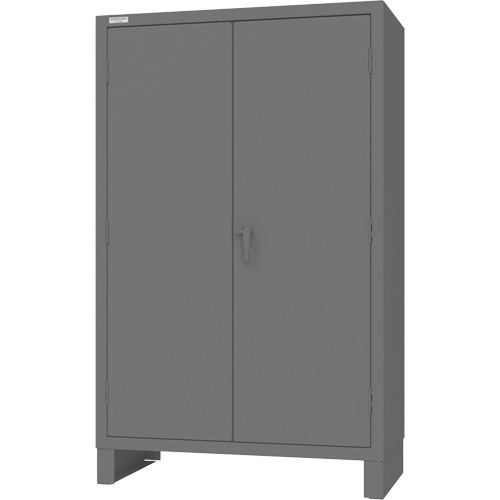Armoire avec barre de suspension et portes encastr&eacute;es standards, Acier, 78" h x 48" la x 24" P, Gris Air Extreme Inc.