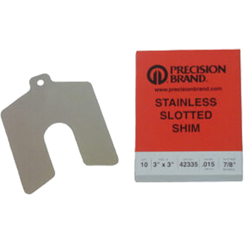 Slotted Shim Assortments, 4" L x 0.001"- 0.125" Thickness, 4" W, Stainless Steel Air Extreme Inc.