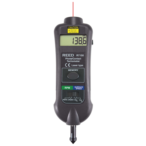 Professional Dual Function Tachometer with Calibration Certificate, Contact/Photo (Non Contact) Air Extreme Inc.