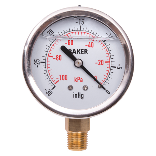 Manom&egrave;tres,  2-1/2", 30" Hg-0" Vac, Fixation inf&eacute;rieure, Analogique rempli de liquide Air Extreme Inc.