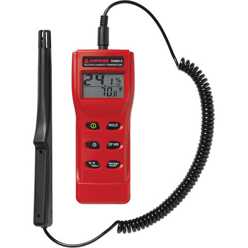 Appareil de mesure de l'humidit&eacute; relative et de la temp&eacute;rature THWD-5, 0,0% - 100% RH, 14°- 140° F ( -10° - 60° C ) Air Extreme Inc.