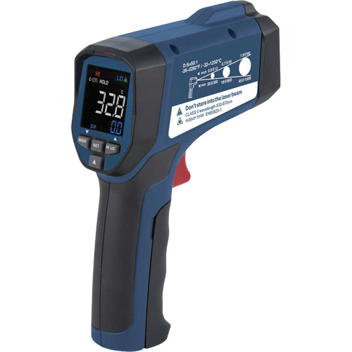 Infrared Thermometer, -26°- 2282° F ( -32° - 1250° C ), 50:1, Adjustable Emmissivity Air Extreme Inc.