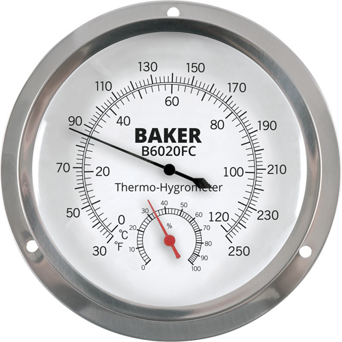 Dial Thermo-Hygrometer, 0% - 100% RH, 30 - 250°F (0 - 120°C) Air Extreme Inc.