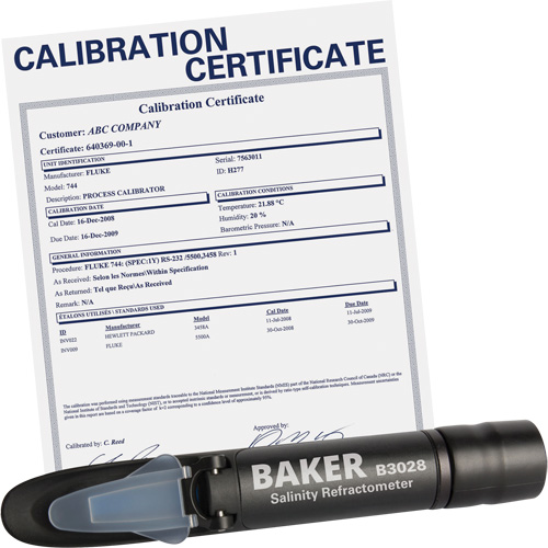 Refractometer with ISO Certificate, Analogue (Sight Glass), Salinity Air Extreme Inc.
