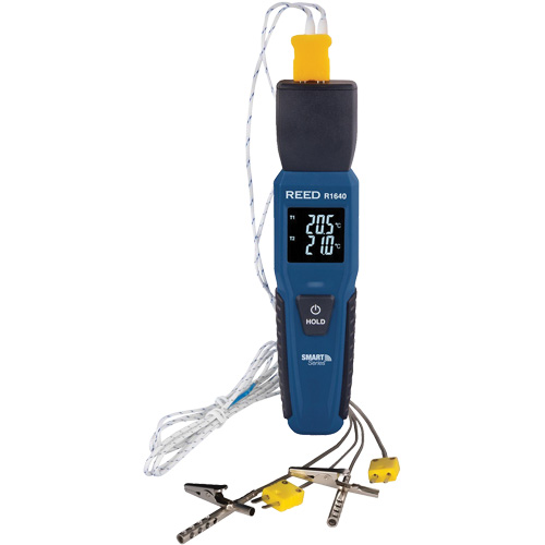 Thermom&egrave;tre &agrave; thermocouple de s&eacute;rie intelligente R1640 avec sondes pour fourneau/cong&eacute;lateur, Contact, Num&eacute;rique, 32-122°F (0-50°C) Air Extreme Inc.