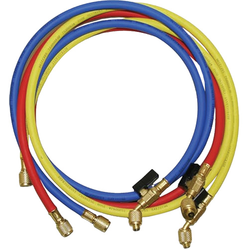 Ball Valve Refrigerant Charging Hoses with 1/4" SAE fittings Air Extreme Inc.