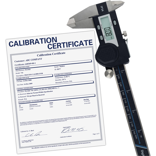 6" (150 mm) Digital Caliper with Traceable Calibration Certificate, 0.0005" (0.01 mm) Resolution, 0" - 6" (0 mm - 150 mm) Range Air Extreme Inc.