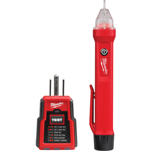 Voltage Detector & GFCI Receptacle Tester Kit, 50 V - 1000 V, Display & Sound Alert Air Extreme Inc.