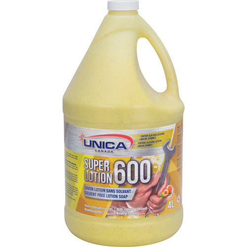 Super 600 Antiseptic Soap, Pumice, 4 L, Bottle, Peach Air Extreme Inc.