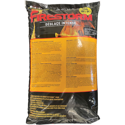 Firestorm Intense Ice Melters, Bag, 44 lbs. (20 kg), -35°C (-31°F) Melting Point Air Extreme Inc.