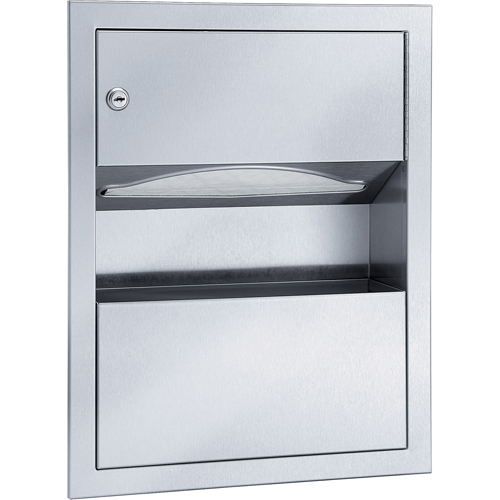 Combination Towel Dispenser with Waste Receptacle, Manual, 14" W x 4" D x 28" H Air Extreme Inc.