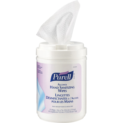 Lingettes d&eacute;sinfectantes &agrave; l'alcool pour les mains, Contenant Air Extreme Inc.
