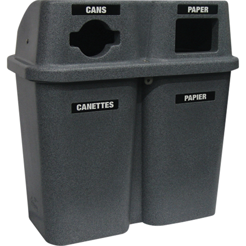 Contenants de recyclage Bullseye, Bord de rue, Plastique, 2 x 22 gal. US Air Extreme Inc.