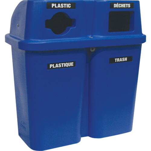 Contenants de recyclage Bullseye, Bord de rue, Plastique, 2 x 22 gal. US Air Extreme Inc.
