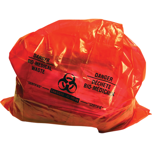Sacs pour d&eacute;chets bio-m&eacute;dicaux Sure-Guard, Biorisque, 50" lo x 37" la, 2 mil Air Extreme Inc.