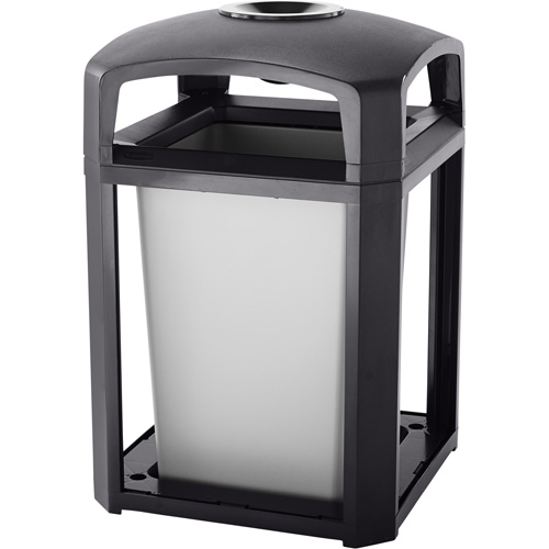 Landmark Series Waste Receptacle & Ash Tray, Plastic, 35 US gal. Capacity, 40" Height Air Extreme Inc.