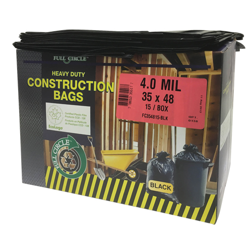 Contractor Liners, Strong, 35" W x 48" L, 4 mils, Black, 166.55 L (44 Gal.) Capacity Air Extreme Inc.