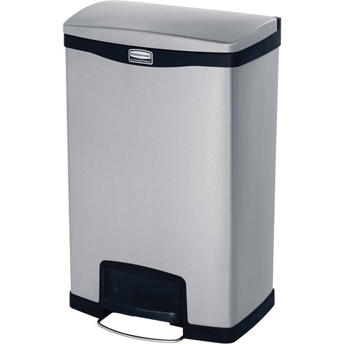 Slim Jim&reg; Waste Container, Stainless Steel, 13 US gal. Capacity Air Extreme Inc.