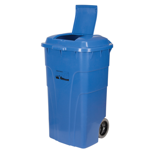 Bac de recyclage roulant, Bord de rue, Poly&eacute;thyl&egrave;ne, 65 gal. US Air Extreme Inc.