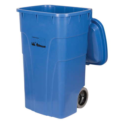 Bac de recyclage roulant, Bord de rue, Poly&eacute;thyl&egrave;ne, 65 gal. US Air Extreme Inc.