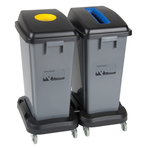 Recycling & Waste Receptacle Dolly, Polypropylene, Black, Fits: 17-1/4" x 12-1/2" Air Extreme Inc.