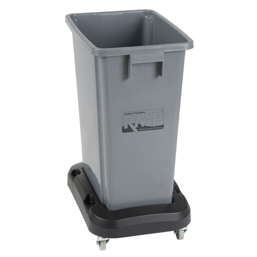 Recycling & Waste Receptacle Dolly, Polypropylene, Black, Fits: 17-1/4" x 12-1/2" Air Extreme Inc.