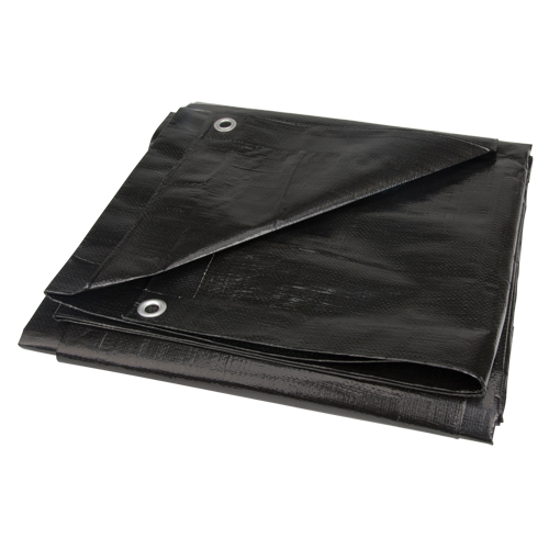 Tarp, Light Industrial Duty, Black, 6' x 8' x 8 mils Air Extreme Inc.