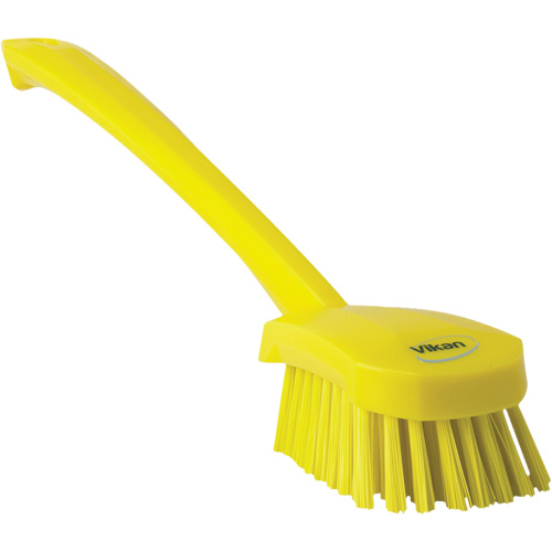 Long Handle Brush, Stiff Bristles, 16-3/10" Long, Yellow Air Extreme Inc.