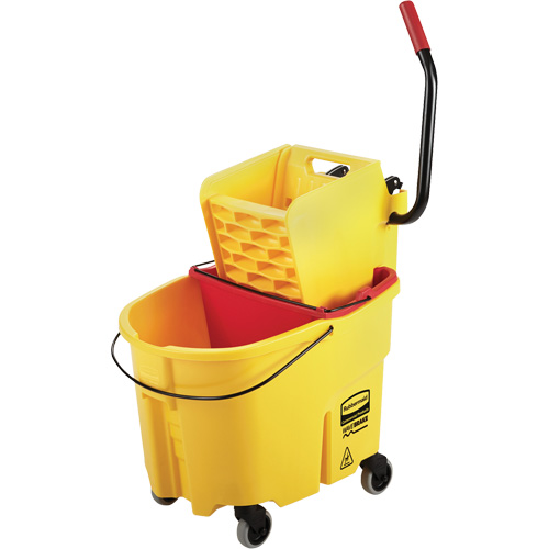 Ensemble de seau pour vadrouille et essoreuse WaveBrake, Pression lat&eacute;rale, 8,75 gal. US (35 pintes), Jaune Air Extreme Inc.