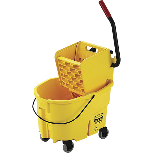 Seau pour vadrouille et essoreuse WaveBrake, Pression lat&eacute;rale, 6,5 gal. US (26 pintes), Jaune Air Extreme Inc.