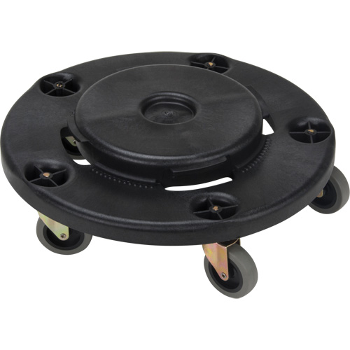 Socle roulant pour contenant &agrave; d&eacute;chets, Polypropyl&egrave;ne, Noir, Convient aux contenants 24" dia. Air Extreme Inc.