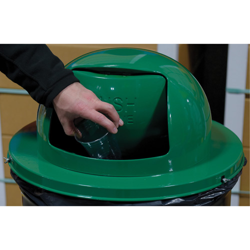 Couvercle pour baril &agrave; d&eacute;chets, Couvercle bomb&eacute;, M&eacute;tal, Convient aux contenants 23-1/2" dia. Air Extreme Inc.