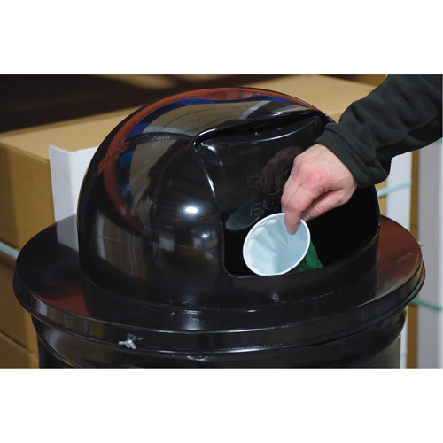 Couvercle pour baril &agrave; d&eacute;chets, Couvercle bomb&eacute;, M&eacute;tal, Convient aux contenants 23-1/2" dia. Air Extreme Inc.