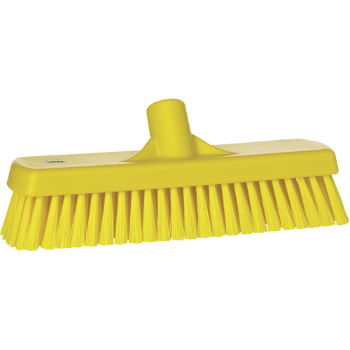 Deck & Wall Scrub Brush, Stiff Bristles, 12", Polyester, Yellow Air Extreme Inc.