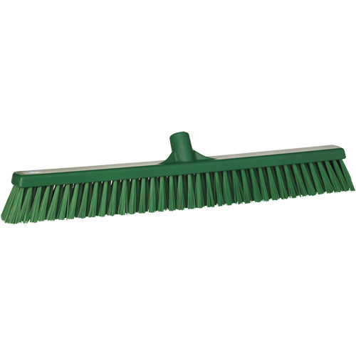 Combo Bristle Push Broom, Coarse/Fine Bristles, 24", Polyester, Green Air Extreme Inc.