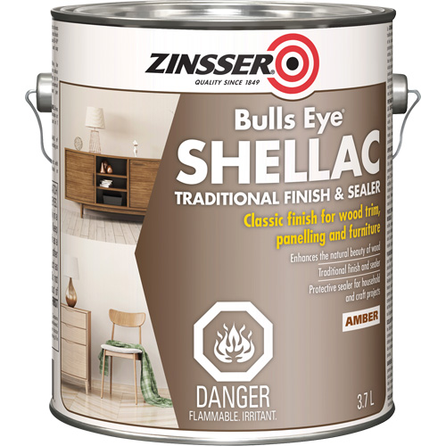 Scellant &agrave; la gomme-laque Zinsser Bulls Eye, Ambr&eacute;e, 3,7 L Air Extreme Inc.