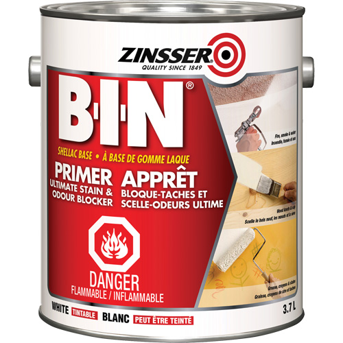 B-I-N&reg; Shellac-Base Sealer Primer, 3.7 L, Gallon, Tintable White Air Extreme Inc.