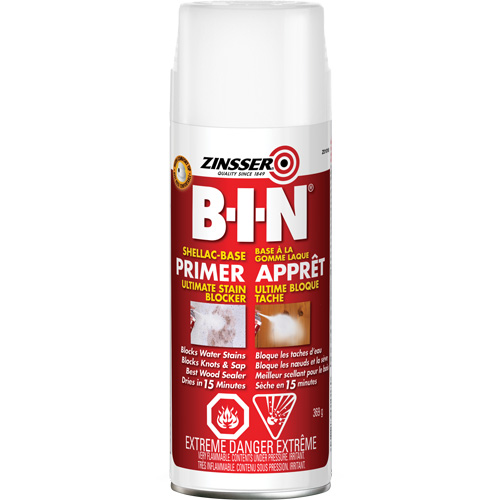 B-I-N&reg; Shellac-Base Sealer Primer, 369 g, Aerosol Can, White Air Extreme Inc.