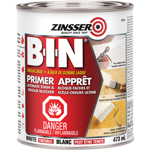 B-I-N&reg; Shellac-Base Sealer Primer, 473 ml, Can, Tintable White Air Extreme Inc.
