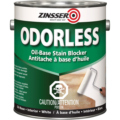 Odourless Oil-Base Stain Blocking Primer, White, Very Flat, 3.78 L, Gallon Air Extreme Inc.
