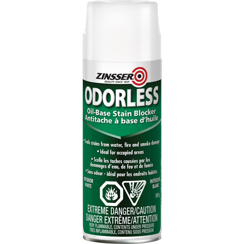 Odourless Oil-Base Stain Blocking Primer, White, Very Flat, Aerosol Can Air Extreme Inc.