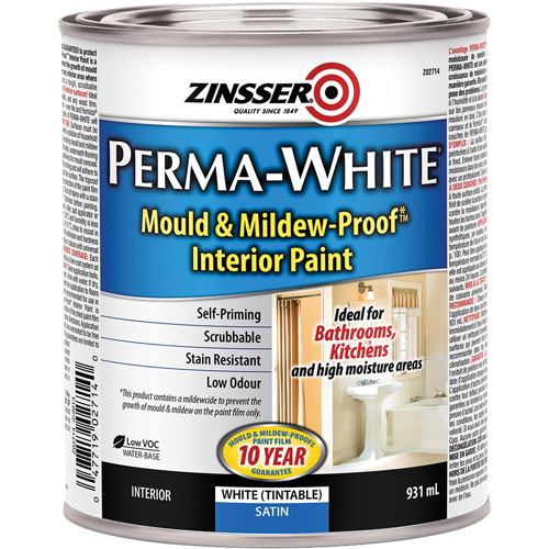 Peinture int&eacute;rieure Mold & Mildew-Proof Perma-White, 931 ml, Canette, Blanc Air Extreme Inc.