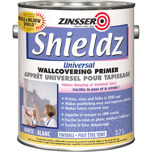 Shieldz&reg; Universal Wall Covering Primer, 3.7 L, Gallon, Tintable White Air Extreme Inc.