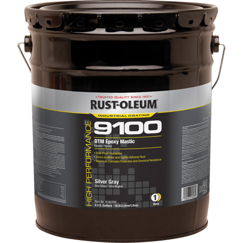 Base de mastic &eacute;poxy DTM du syst&egrave;me 9100, Gris argent&eacute;, 5 gal., Seau Air Extreme Inc.