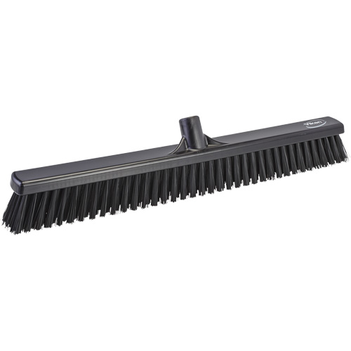 Combo Bristle Push Broom Head, Coarse/Fine Bristles, 24", Polyester, Black Air Extreme Inc.