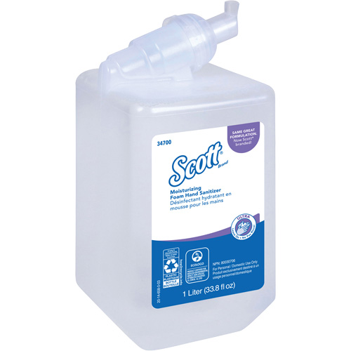 Mousse d&eacute;sinfectante et hydratante pour les mains Control de Scott, 1000 ml, Cartouche de recharge, 70 % alcool Air Extreme Inc.